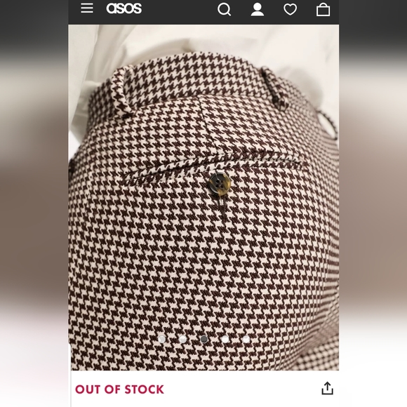 ASOS Brown Dogtooth Super Skinny Suit - Picture 8 of 8